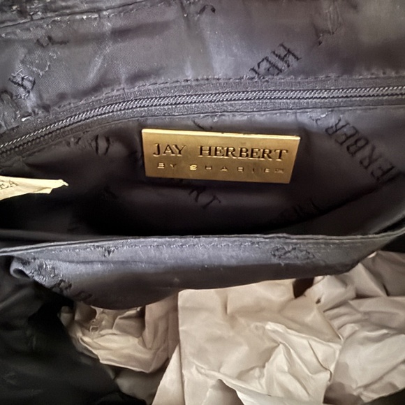 Jay Herbert by Sharif Black Woven Leather Shoulder Bag - Picture 12 of 14